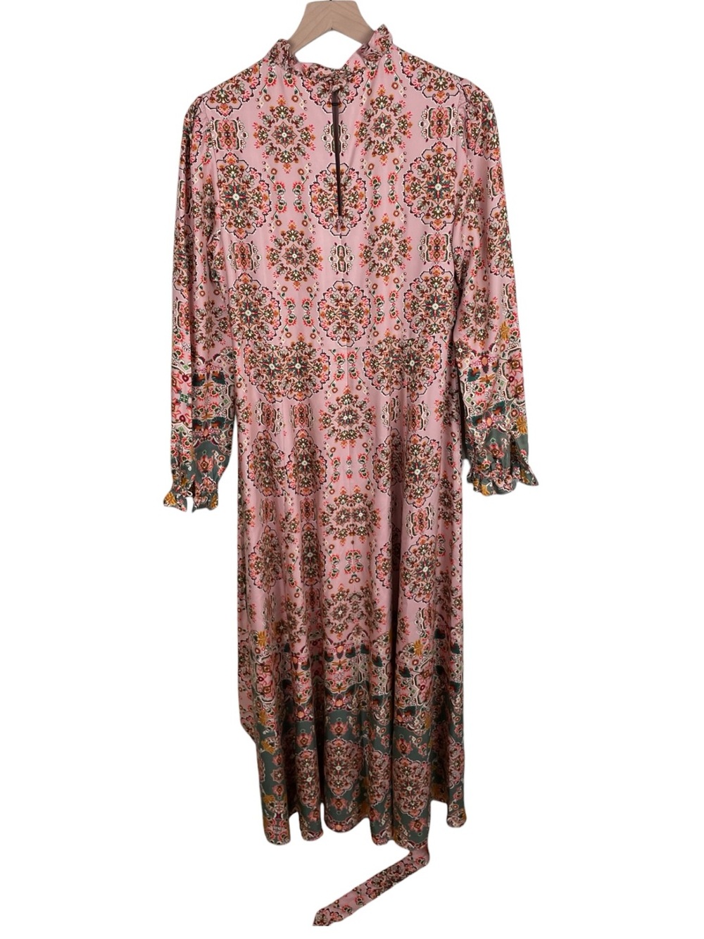 Boden Mariam Silk Blend Maxi Dress US Size 6 Old Rose Intricate Tapestry Pink - Picture 14 of 14